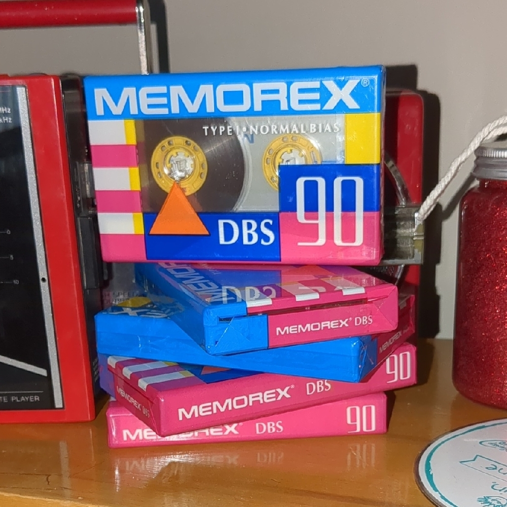 Lot of 5 Memorex DBS 90 Cassette Tapes
